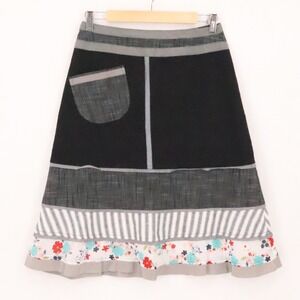 Neesh by D.A.R. Patchwork Skirt Womens Size S Lagenlook Y2K Twee Boho Artsy